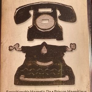 Tim Holtz Alterations Movers & Shapers Vintage Phone and Typewriter Dies